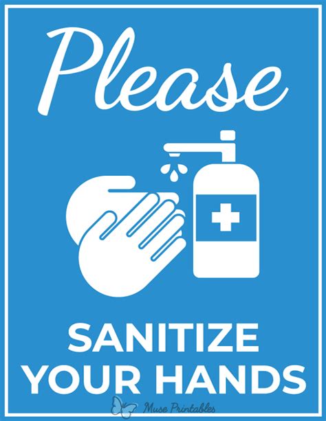 Please Sanitize Sign Printable